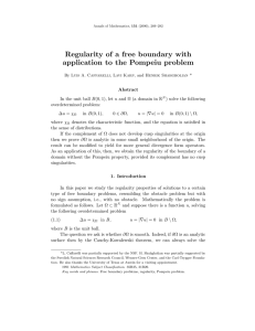 Regularity of a free boundary with application to the Pompeiu problem