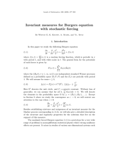 Invariant measures for Burgers equation with stochastic forcing