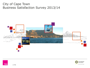 City of Cape Town Business Satisfaction Survey 2013/14 11.90 LEFT MARGIN