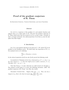 Proof of the gradient conjecture of R. Thom