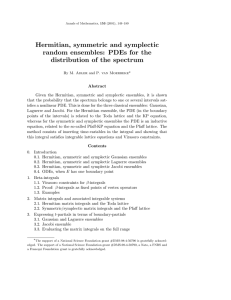 Hermitian, symmetric and symplectic random ensembles: PDEs for the