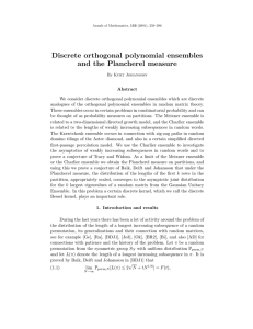 Discrete orthogonal polynomial ensembles and the Plancherel measure