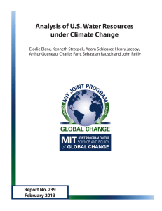 Analysis of U.S. Water Resources under Climate Change