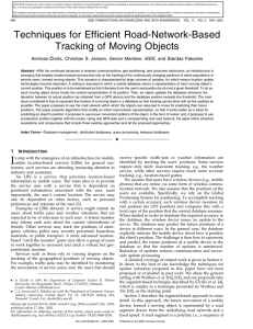 Techniques for Efficient Road-Network-Based Tracking of Moving Objects Alminas C
