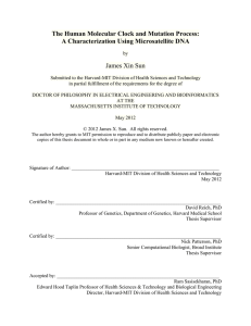 The Human Molecular Clock and Mutation Process: James Xin Sun