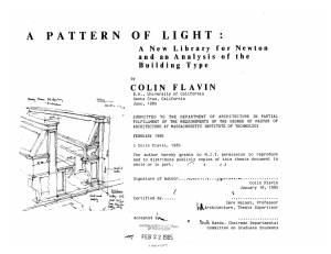 A LIGHT PATTERN OF