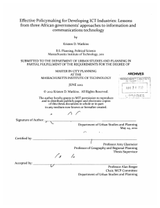 1 ICT from three African  governments'  approaches  to information... communications  technology