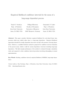 Empirical likelihood confidence intervals for the mean of a