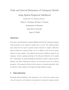 Point and Interval Estimation of Variogram Models using Spatial Empirical Likelihood Abstract