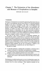 Chapter 7. The Estimation of the Abundance