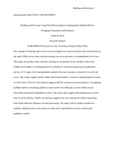 Drafting and Revision 1 Running head: DRAFTING AND REVISION