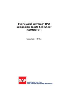 EverGuard Extreme TPO Expansion Joints Sell Sheet (COMEG191)
