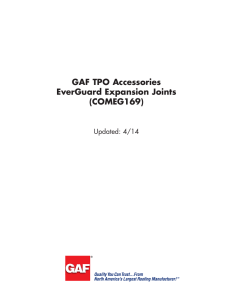 GAF TPO Accessories EverGuard Expansion Joints (COMEG169) Updated: 4/14