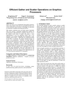 Efficient Gather and Scatter Operations on Graphics Processors