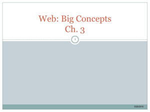 Web: Big Concepts Ch. 3 1 5/28/2016