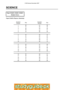 SCIENCE www.xtremepapers.net  Paper 5124/01, 5125/01, 5126/01,