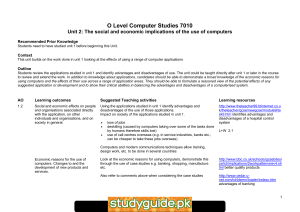O Level Computer Studies 7010