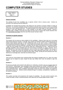 General Certificate of Education Ordinary Level 7010 Computer Studies June 2010