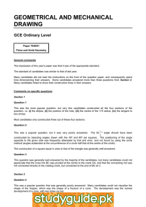 GEOMETRICAL AND MECHANICAL DRAWING GCE Ordinary Level