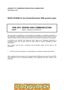 7048 CDT: DESIGN AND COMMUNICATION