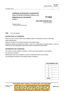 7110/2 PRINCIPLES OF ACCOUNTS PAPER 2 MAY/JUNE SESSION 2002