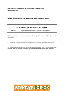 7110 PRINCIPLES OF ACCOUNTS