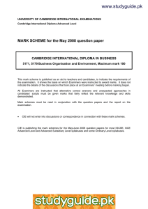 www.studyguide.pk MARK SCHEME for the May 2008 question paper