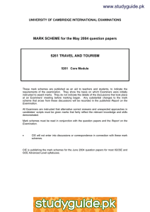 www.studyguide.pk MARK SCHEME for the May 2004 question papers