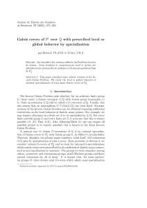 Galois covers of P over Q with prescribed local or