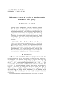 Differences in sets of lengths of Krull monoids Journal de Th´