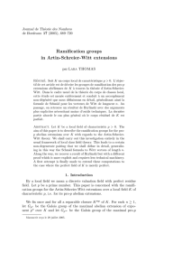 Ramification groups in Artin-Schreier-Witt extensions Journal de Th´ eorie des Nombres