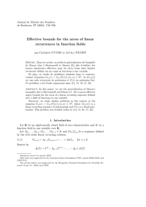 Effective bounds for the zeros of linear recurrences in function fields