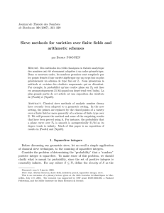 Sieve methods for varieties over finite fields and arithmetic schemes