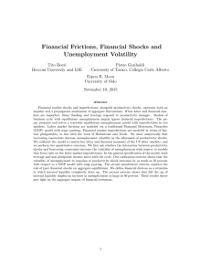 Financial Frictions, Financial Shocks and Unemployment Volatility