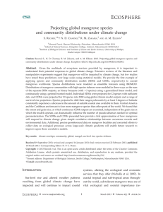 Projecting global mangrove species and community distributions under climate change S. R ,