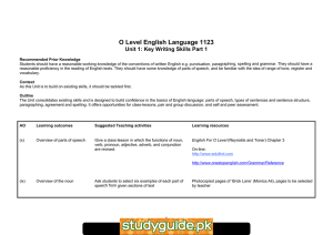 O Level English Language 1123