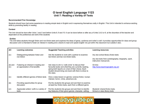 O level English Language 1123