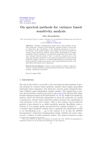On spectral methods for variance based sensitivity analysis Alen Alexanderian