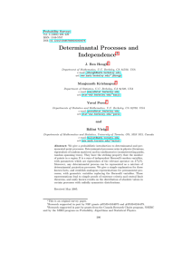 Determinantal Processes and ∗ h†