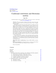 Conformal restriction and Brownian motion Hao Wu