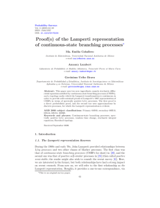 Proof(s) of the Lamperti representation of continuous-state branching processes ∗ Ma. Emilia Caballero
