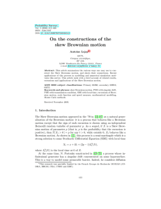 On the constructions of the skew Brownian motion ∗