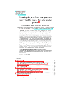 Martingale proofs of many-server heavy-traffic limits for Markovian ∗