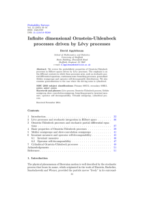 Inﬁnite dimensional Ornstein-Uhlenbeck processes driven by L´ evy processes David Applebaum