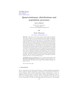 Quasi-stationary distributions and population processes Sylvie M´ el´