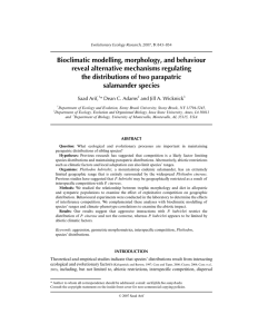Bioclimatic modelling, morphology, and behaviour reveal alternative mechanisms regulating