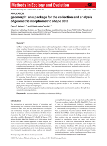 geomorph: an package for the collection and analysis R