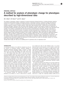 A method for analysis of phenotypic change for phenotypes ORIGINAL ARTICLE er