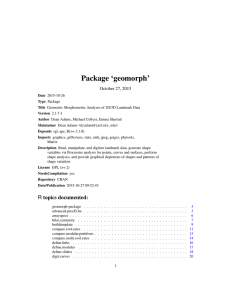 Package ‘geomorph’ October 27, 2015