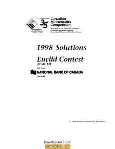 35 Canadian Mathematics Competition